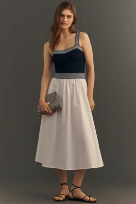 Moon River Knit Twofer Midi Dress | Anthropologie (US)