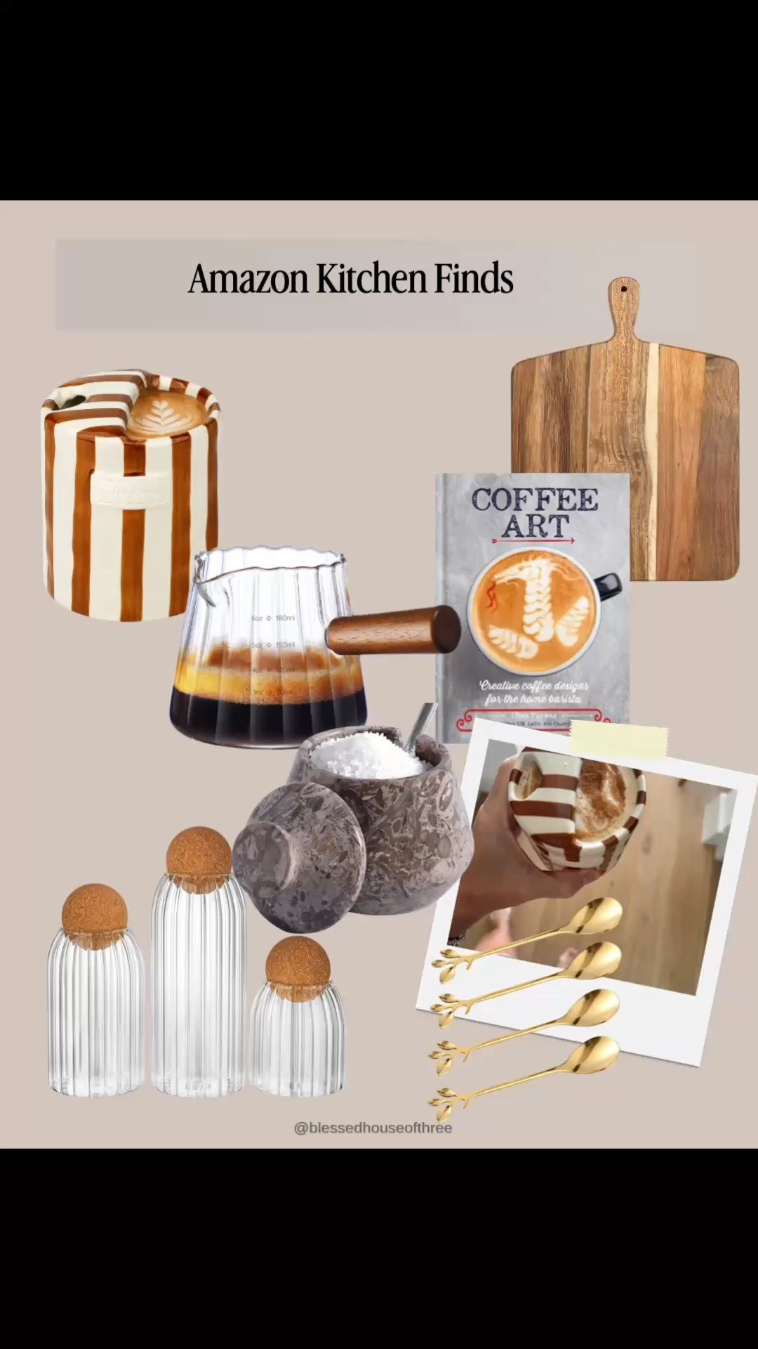 Amazon kitchen finds that make everyday spaces feel a little more elevated. From pretty coffee bar accessories and unique mugs to wood cutting boards, kitchen decor, soap dispensers, tea towels and checkered kitchen accents, these Amazon finds add so much personality without needing a full kitchen refresh.

I especially love the mix of warm wood tones, marble-inspired details, amber glass and cozy neutral colors for fall. These are the kinds of affordable Amazon kitchen finds that are both functional and pretty enough to leave out on the counter. Linking all of my favorites here!

#LTKHome #LTKSaleAlert #LTKSeasonal