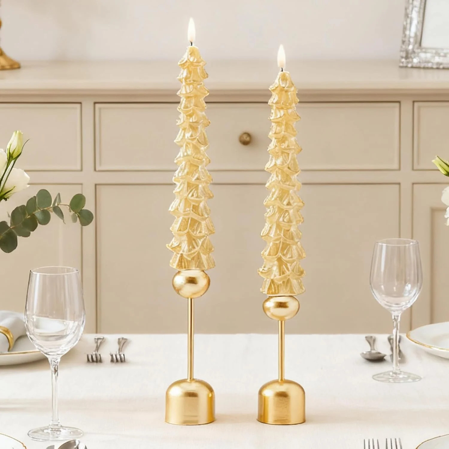 PYYAN-Flameless Christmas Tree Candles with Remote, LED Christmas Flameless Taper Candles Battery... | Walmart (US)