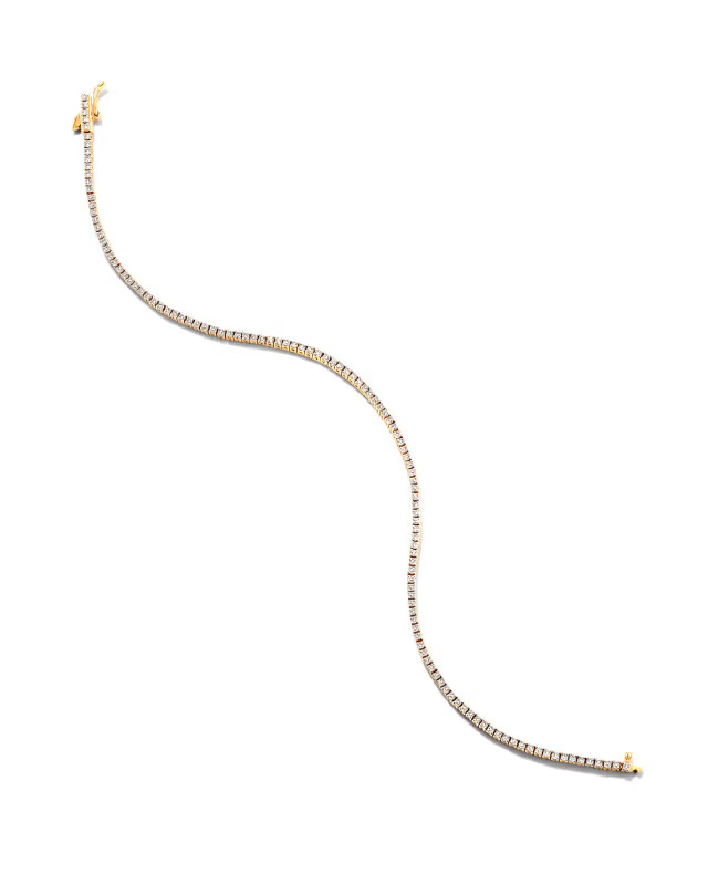 14k Yellow Gold Tennis Bracelet in White Diamond | Kendra Scott