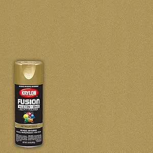 Krylon K02770007 Fusion All-In-One Spray Paint for Indoor/Outdoor Use, Metallic Gold 12 Ounces | Amazon (US)