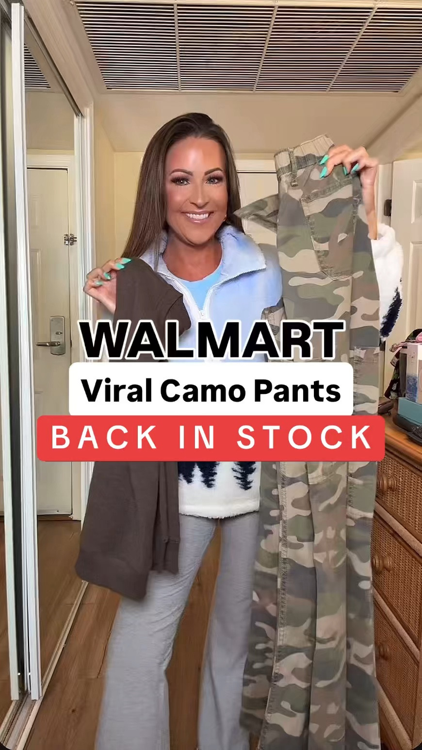Small top and bottom.

Walmart finds, Walmart deals, Walmart fashion, Walmart style, camo pants 