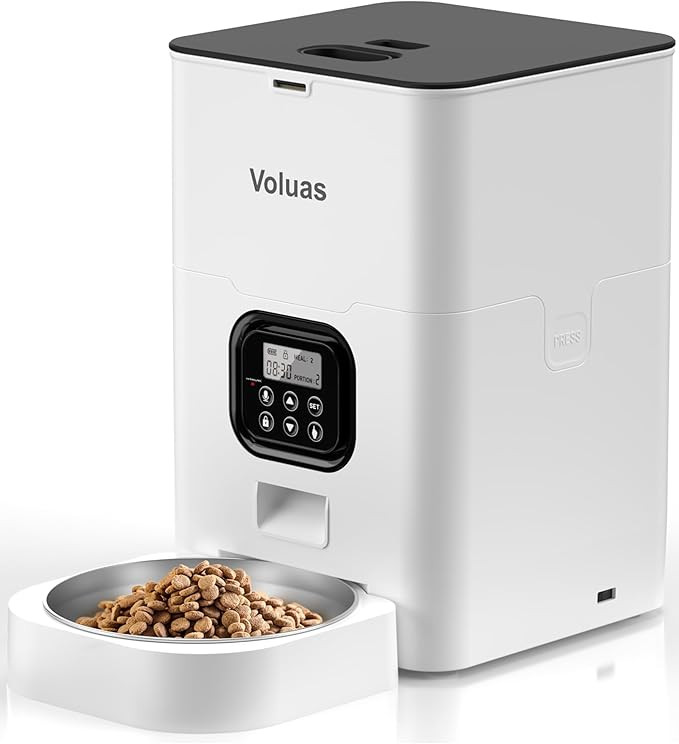VOLUAS Automatic Cat Feeders - Timed Pet Feeder for Cats and Dogs with Dry Food Dispenser, Desicc... | Amazon (US)