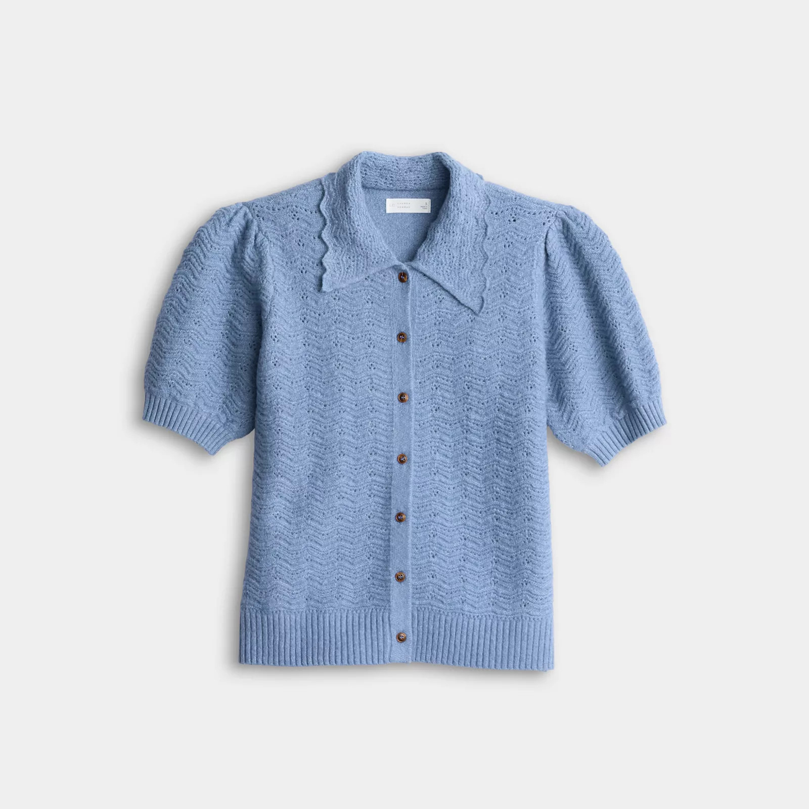 Women's LC Lauren Conrad Short Sleeve Pointelle Sweater Cardigan | Kohl's