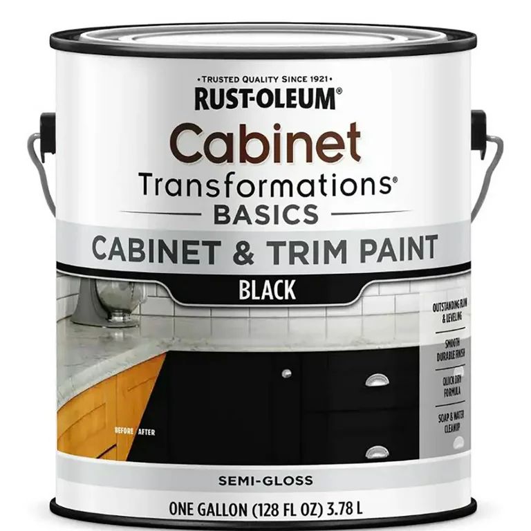 Rust-Oleum 373697 Cabinet Transformations Paint Semi- Gloss Black gal | Walmart (US)