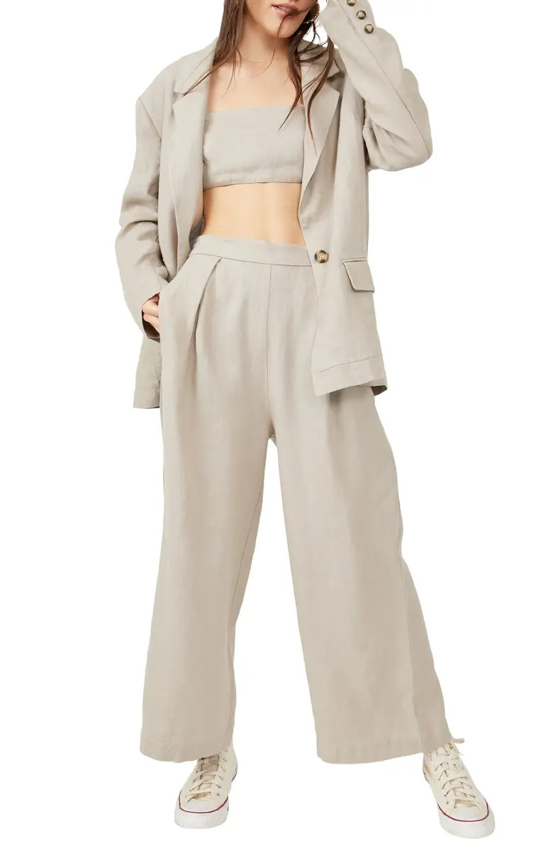 Free People Can't Get Enough 3-Piece Summer Linen Suit | Nordstrom | Nordstrom
