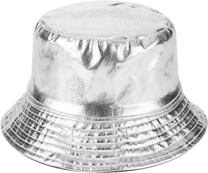 Joylife IHAUIUE Metallic Bucket Hat Trendy Fisherman Hats Unisex Reversible Packable Cap | Amazon (US)