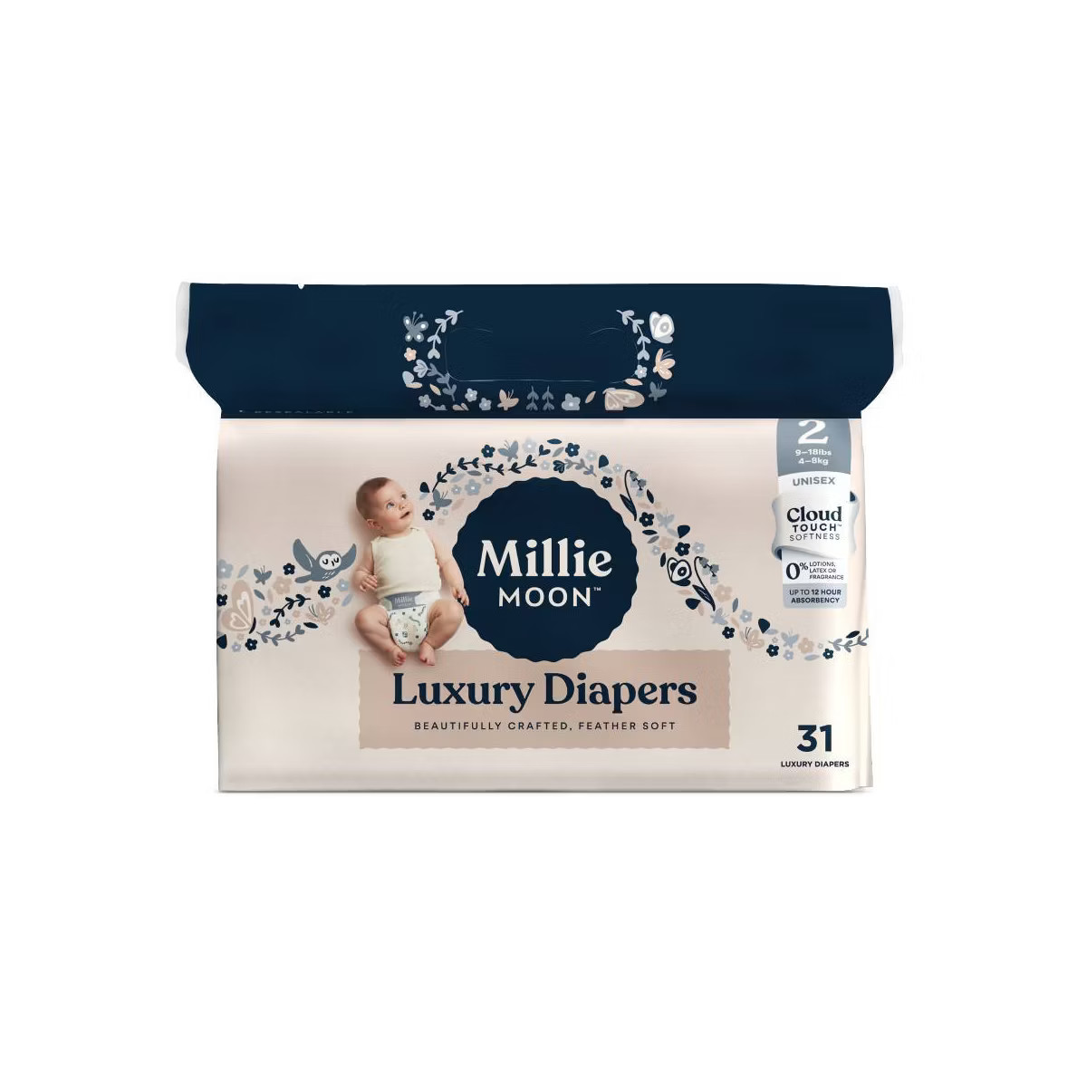 Millie Moon Luxury Disposable Diapers - Select Size and Count | Target