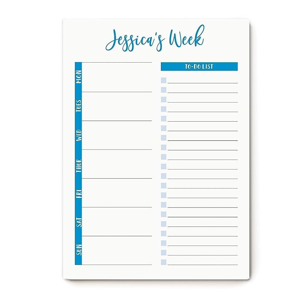 Personalized Cute NOTE PAD Daily Goals, Dayplanner To-Do List for Women or Family - WEEKLY PLAN N... | Amazon (US)