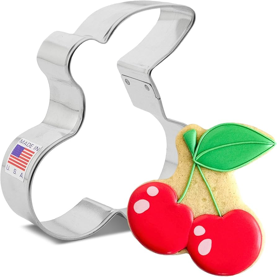 Cherries Cookie Cutter, 3.6" Made in USA by Ann Clark | Amazon (US)