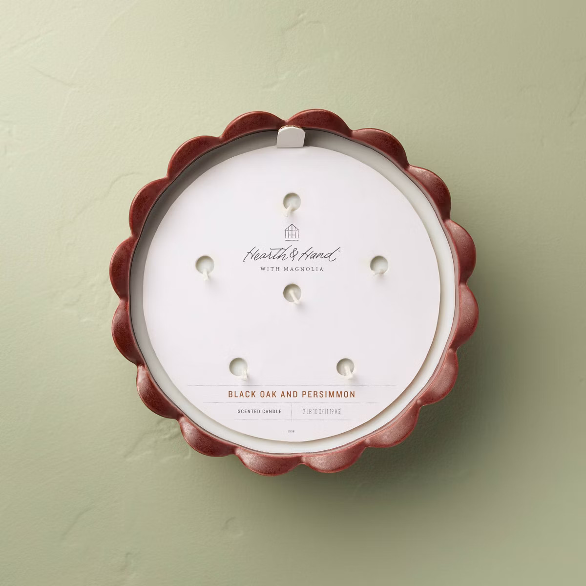 6 Wick Ceramic Scalloped Rim Jar Candle 42oz - Hearth & Hand™ with Magnolia | Target