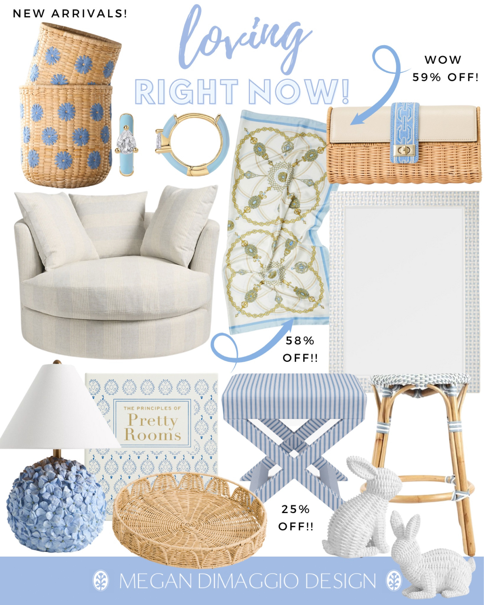 New coastal home decor favorites I’m LOVING for Spring right now!! 🙌🏻🤍 with so many new arrivals and major deals!! 👏🏻

Love these new floral baskets, this blue & white rattan clutch that’s 58% OFF 🤯, XL comfy striped swivel chair, and this gorgeous brand new mirror 🤩

Plus how adorable are these white wicker bunnies?! Sold as a set and under $25 🐰👏🏻👏🏻👏🏻 Even more picks linked! 🫶🏻

#LTKHome #LTKSaleAlert #LTKFindsUnder50