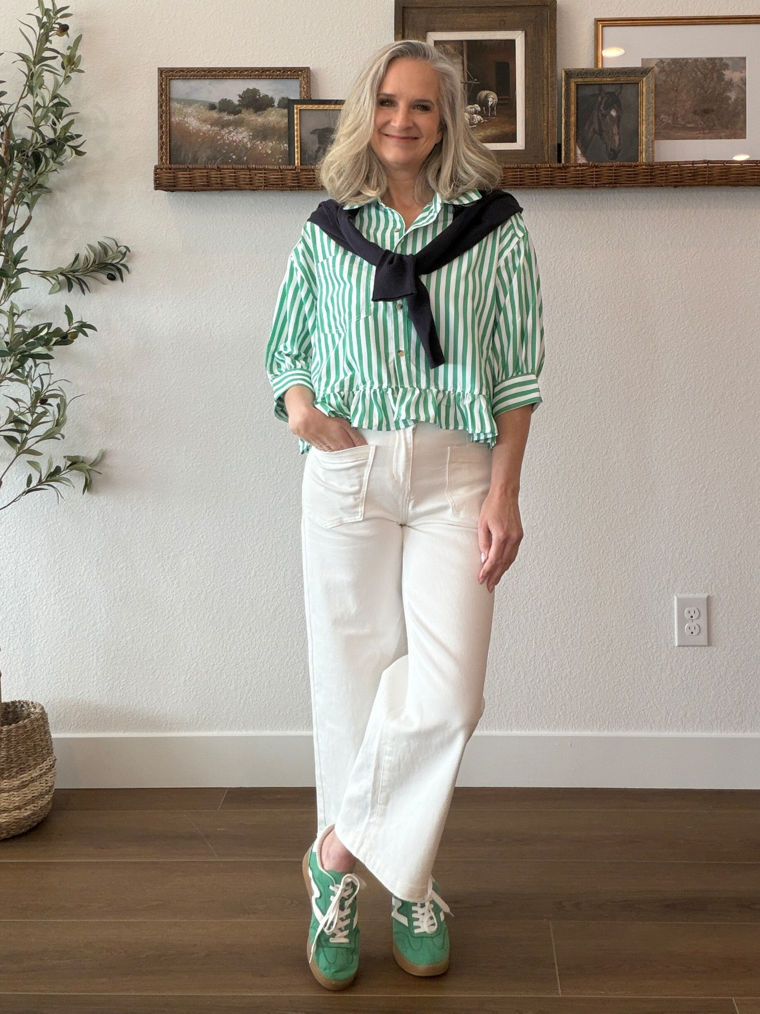 Midlife is filled with SO many amazing things to enjoy!

White pants, striped top, no tuck, sneakers, cardigan, amazon, over 50, elevated casual, midlife fashionn

#LTKspringtrends #LTKOver40 #LTKootd