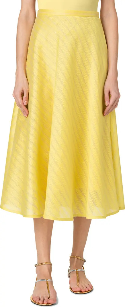Akris punto Stripe Jacquard Linen & Silk Skirt | Nordstrom | Nordstrom