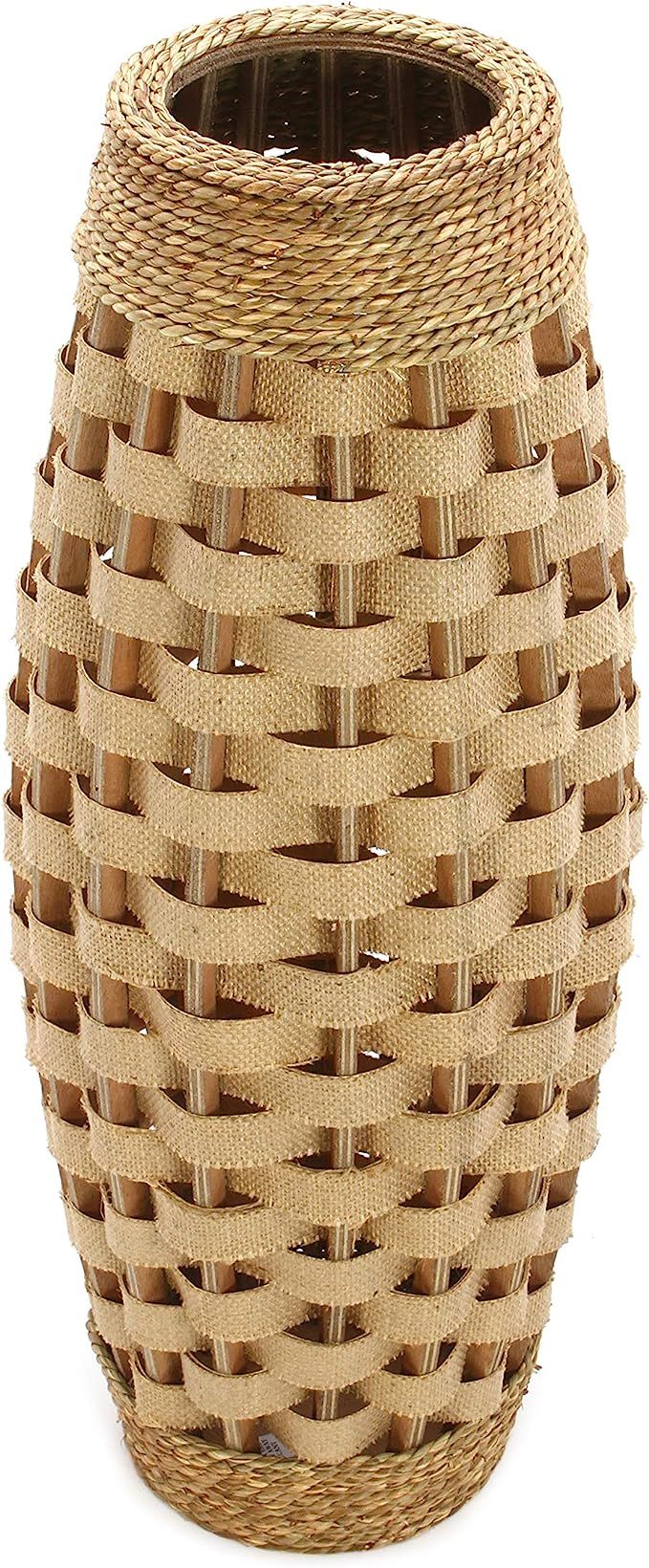 Hosley's 24" High Wood and Grass Floor Vase. Ideal Gift for Weddings, Home Decor, Long dried Flor... | Amazon (US)