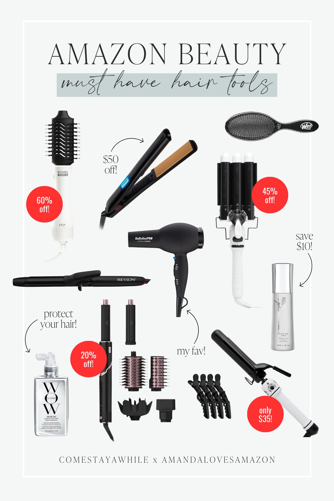 Shop my favorite hair tools on sale now on Amazon! Save on salon quality hair tools now! 😍 Amazon beauty. Amazon hair. Come Stay Awhile. Amanda Vernaci. Amanda Loves Amazon.

#LTKBeauty #LTKSaleAlert