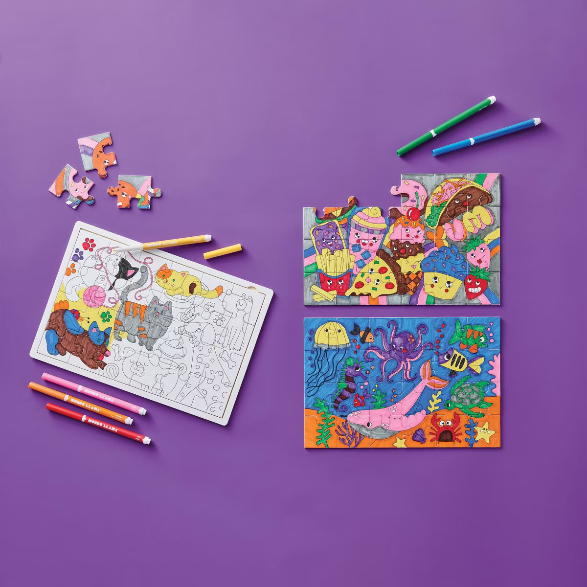 3ct Color-Your-Own Puzzles Craft Kit - Mondo Llama™ | Target