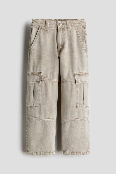 H & M - Jean cargo baggy - Beige | H&M (FR, IT, ES, PT, BE)