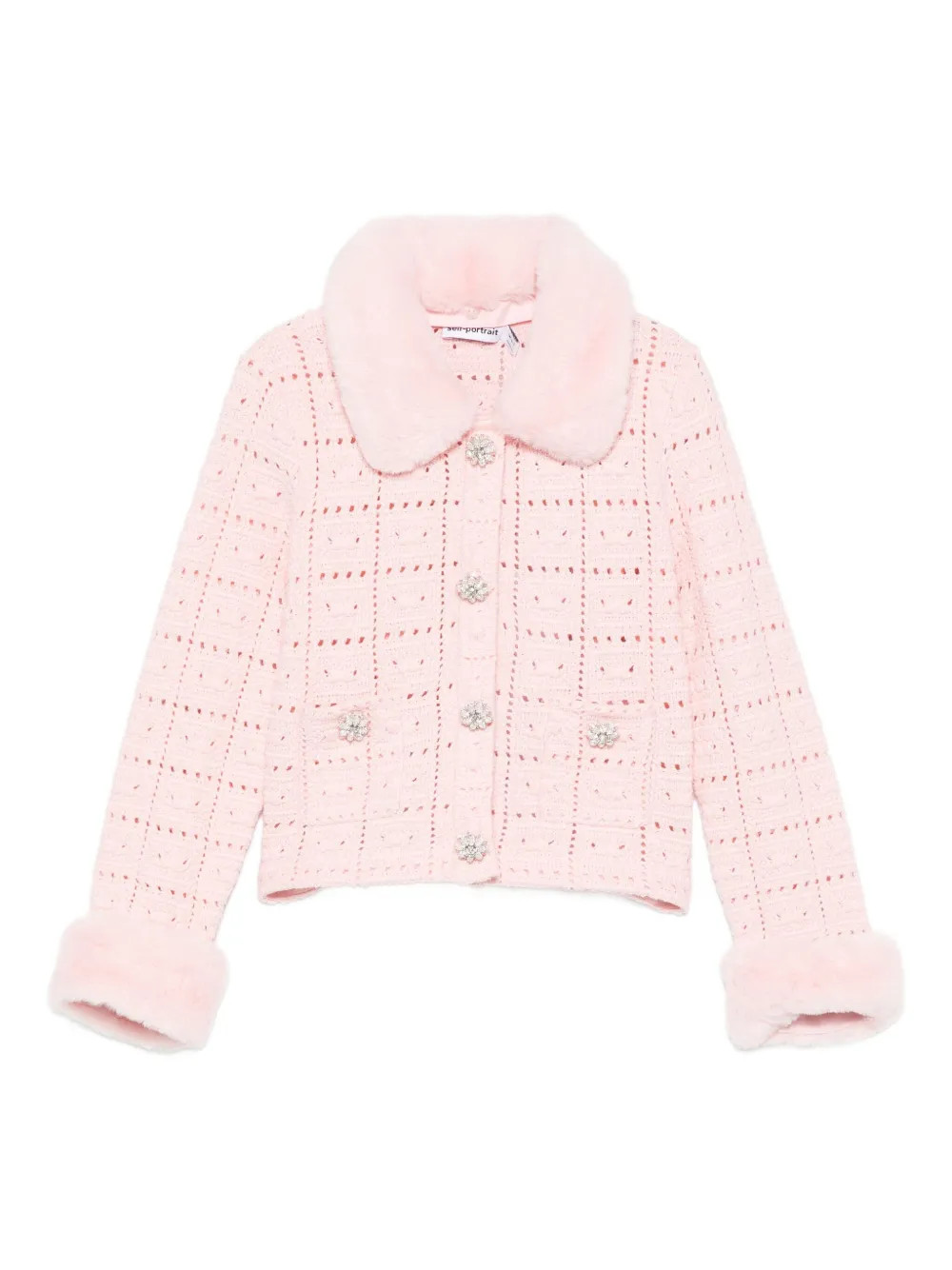 Cardigan mit Faux Fur-Kragen | Farfetch Global