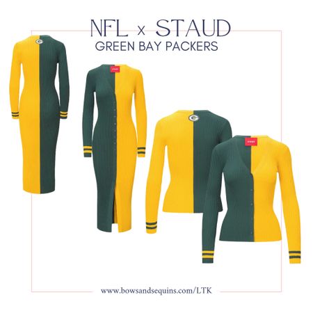 Staud x NFL: Green Bay Packers 💚💛

Colorblocked Sweater Dress + Preppy Cardigan 

So cute for football game day! 🏈

#LTKSeasonal #LTKstyletip