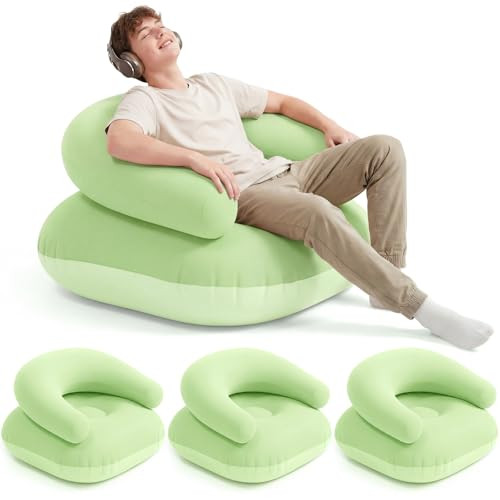 Novabright 4 Pcs Inflatable Chairs for Adults Blow Up Games Chairs Folding Portable Flocking Infl... | Amazon (US)