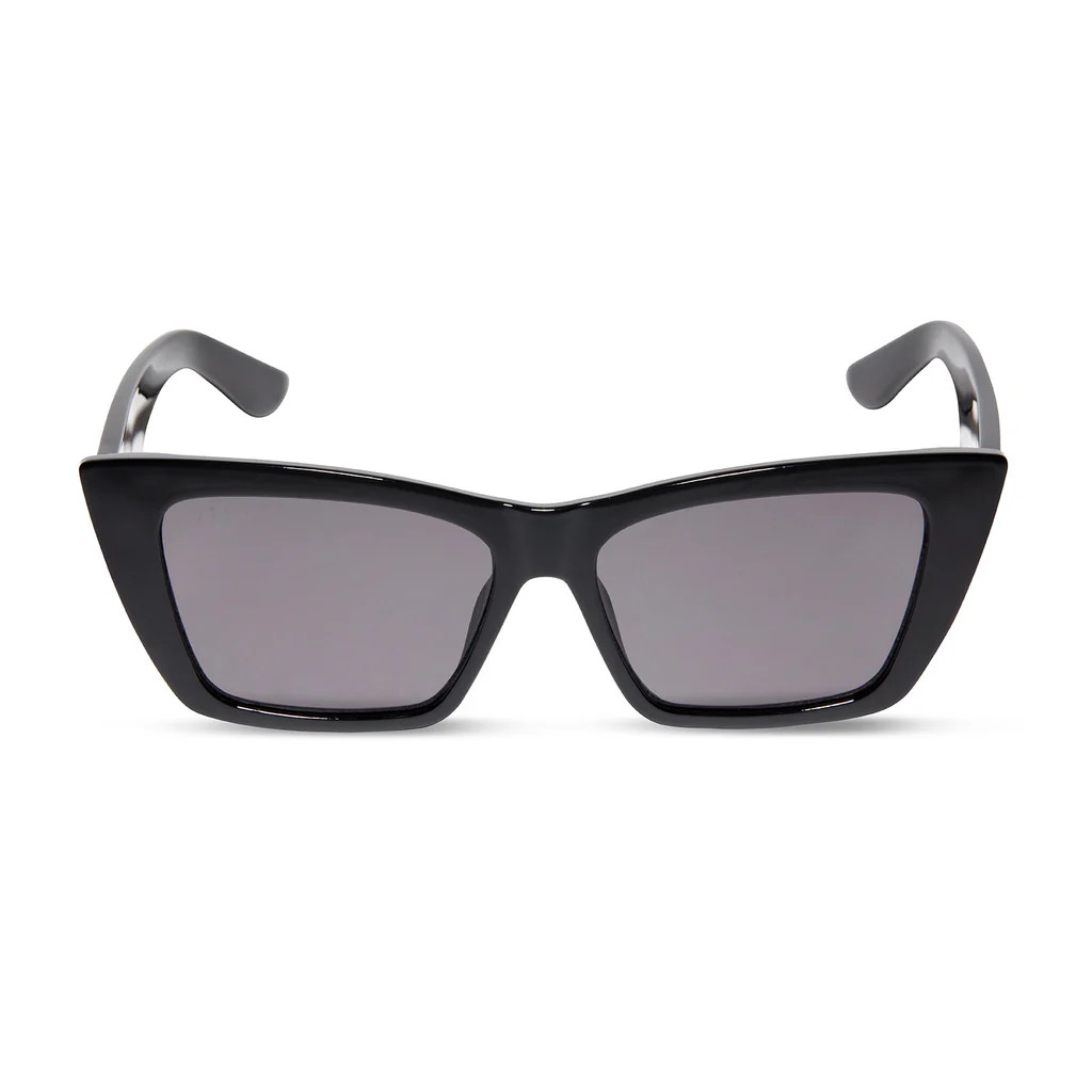 KRISTA HORTON - THE KOLLY + BLACK + SOLID GREY POLARIZED SUNGLASSES | DIFF Eyewear