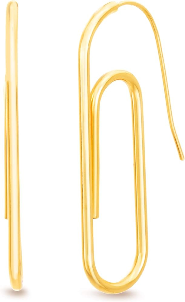Steve Madden 48mm Paper Clip Design Dangle Earrings For Women | Amazon (US)