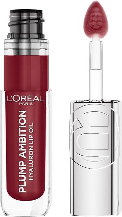 L'Oreal Paris Plump Ambition Hyaluron Lip Oil, 24 HR Lip Gloss with Hyaluronic Acid, Volumizing F... | Amazon (US)