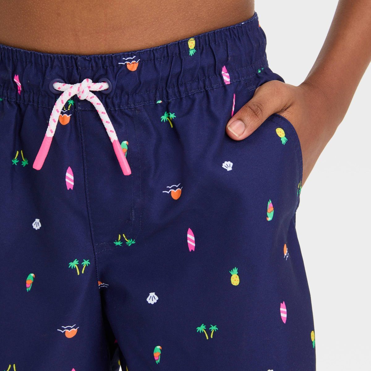 Boys' Shapes Printed Swim Shorts - Cat & Jack™ Blue | Target