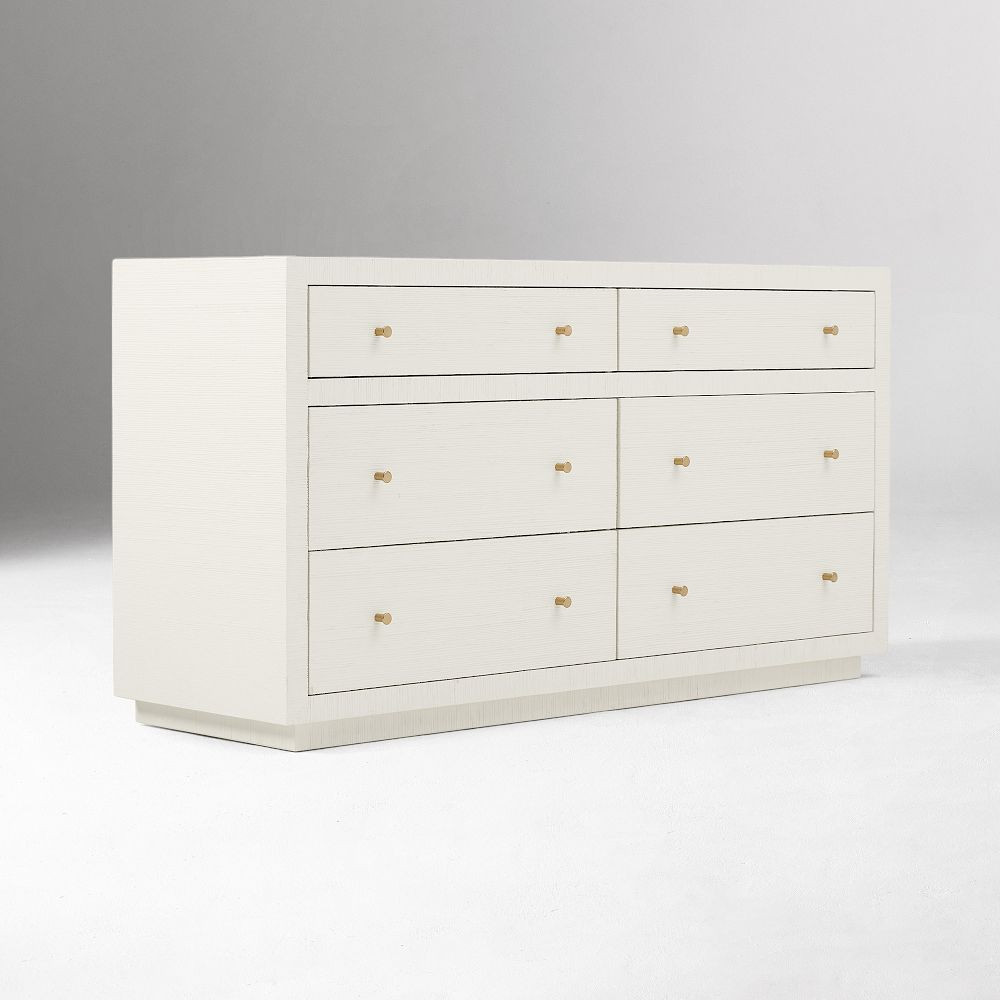 Mayson Painted Grasscloth 6-Drawer Dresser (60") | West Elm (US)