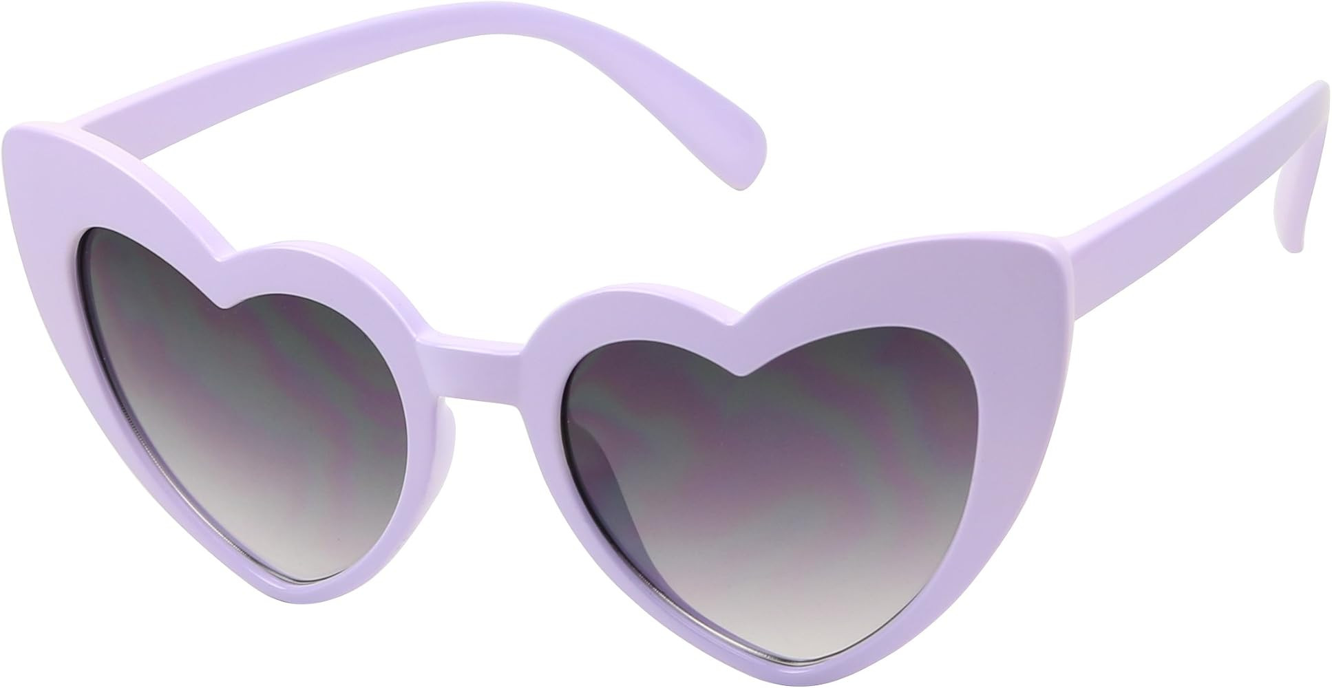 ShadyVEU Oversized Colorful Narrow Cat Eye Love Heart Shaped UV400 2-4 Years Kids Sunglasses | Amazon (US)