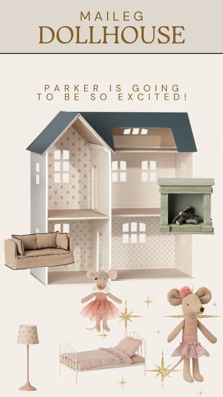 Parker is going to be so excited Christmas morning when she wakes up to this stunning dollhouse! #dollhouse #christmas #christmasgift #maileg #mice #micedollhouse #miniature #miniatures #house #dolls #imaginative 

#LTKfindsunder100 #LTKkids #LTKhome