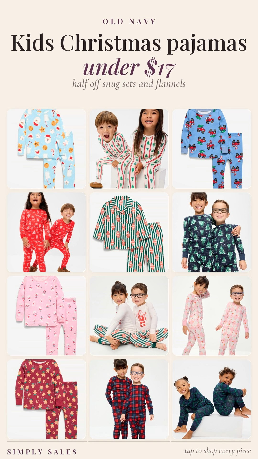 Old Navy kids Christmas pajamas are half off right now, and the snug sets are $8.49. Family matching sets on sale too! Even for the dog 🐶 

Santa and cookies on light blue, red trucks hauling trees on blue, pink snowmen, gingerbread on cranberry, navy Christmas trees, candy stripe trees on cream, red holiday print, pink candy cane, Santa with candy stripe pants, red plaid and green plaid snug sets are all $8.49. The green striped Santa flannel set is $16.49.

old navy christmas pajamas, kids christmas pajamas, toddler christmas pajamas, baby christmas pajamas, matching christmas pajamas, snug fit pajama set, flannel pajama set, holiday pajamas, christmas pjs, old navy sale, kids pajama sale, matching holiday pjs, family pjs

#LTKKids #LTKMens #LTKSeasonal