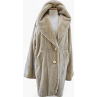 Long Off White Fur Coat, Hooded Teddy Bear Jacket, Vintage Faux Fur Women's Cozy Vegan Warm Coat For Winter | Etsy (US)