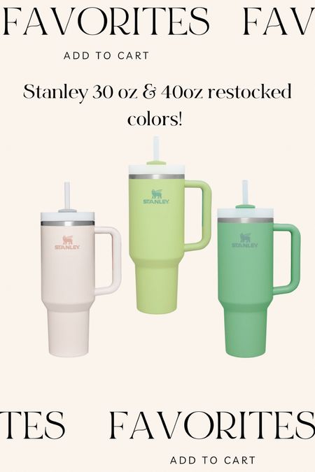 Stanley tumblers
Restocked spring colors
30oz & 40oz 
Tumbler with handles
Fit in cup holders
Gift idea
Stanley 


#LTKfamily #LTKFind #LTKunder50