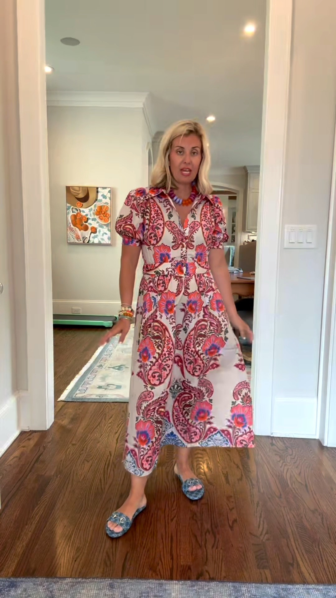 This dress is a yes!!! Yall the colors are even more gorgeous in person!!  I’m in a 2 dress and 38.5 sandals (size 1/2 up too). 

Codes: 
Boden - HHCX
Allie + Bess - Catherine20

#LTKmomlife #LTKOver40 #LTKSeasonal