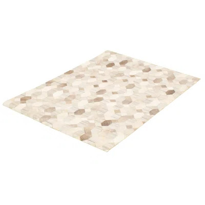 Cowhide Patchwork Cream Rug 4''0" X 6''0 | Wayfair North America