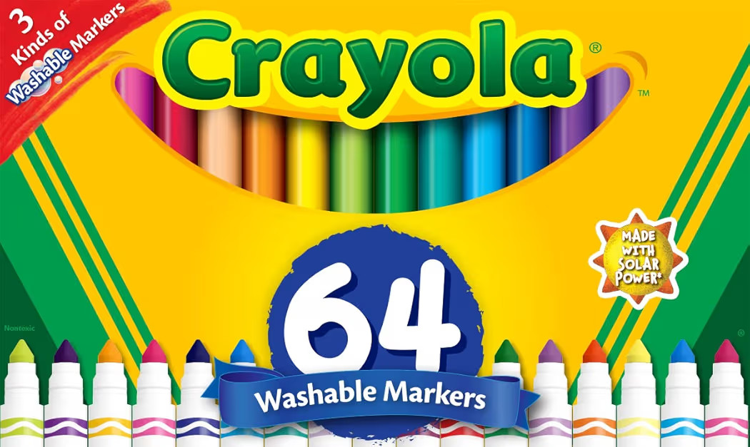 Crayola Washable Broad Line Marker Variety Set (64ct), Ultra-Clean, Window, & Gel FX Markers for ... | Amazon (US)