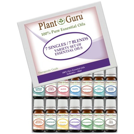 Essential Oil Set Sampler Kit 7 Blend 7 Single 100% Therapeutic Grade Lot 10 ml | Walmart (US)