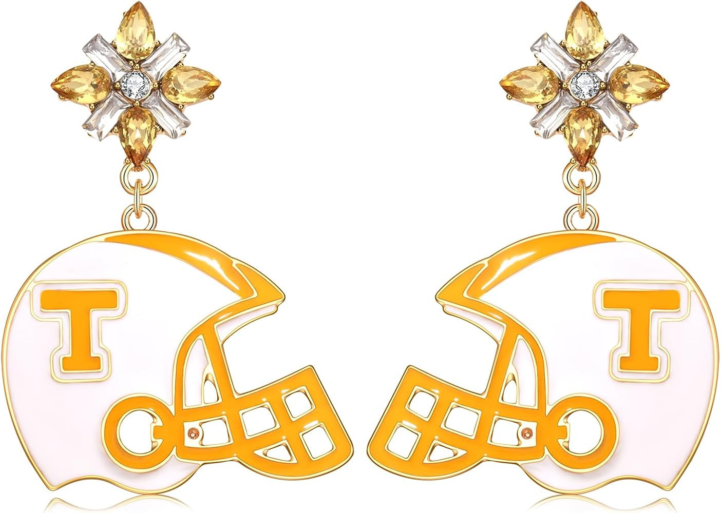 Football Earrings for Women Dangling Sparkle Rhinestone Crystal Football Helmet Dangle Drop Earri... | Amazon (US)