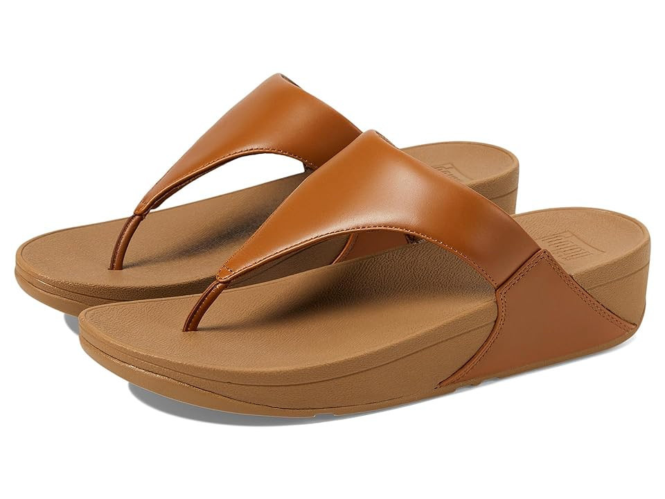 FitFlop Lulu Leather Toepost Women's Sandals Light Tan: 5 M (B) | Zappos.com