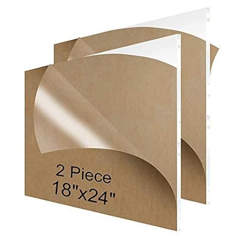 NIUBEE Acrylic Sheet 18x24 Inches (2 Pieces)，1/8 Inch Thick Clear Plexiglass Plastic Perspex Pl... | Amazon (US)