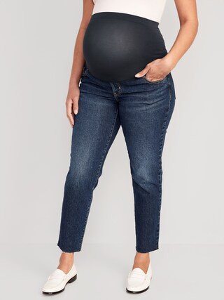 Maternity Full Panel OG Straight Jeans | Old Navy (US)