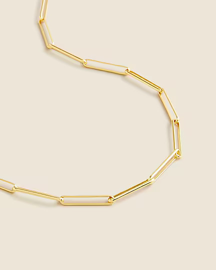 Dainty gold-plated paper-clip collar necklace | J. Crew US