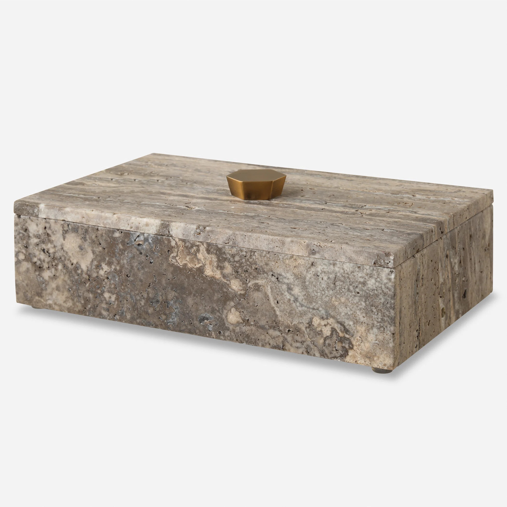 Brayden Studio® Ciske Travertine Stone Box | Wayfair North America