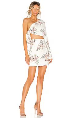 superdown Essie One Shoulder Dress in White Floral from Revolve.com | Revolve Clothing (Global)