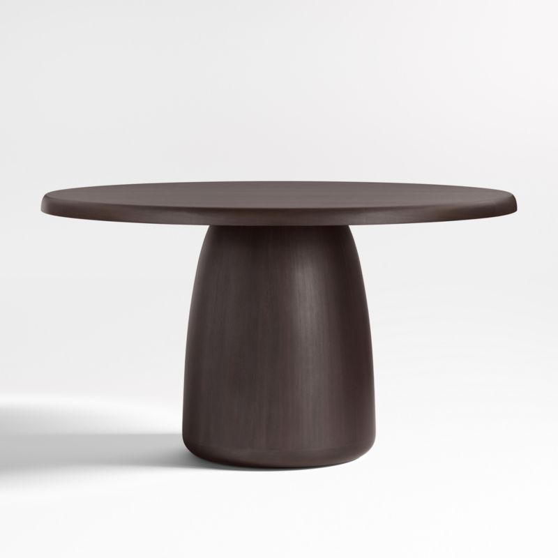 Zahn 54" Charcoal Grey Round Dining Table | Crate & Barrel | Crate & Barrel
