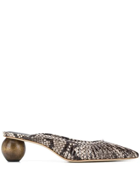 Lalia 65mm snakeskin-effect mules | Farfetch (CA)