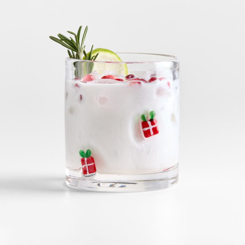 Holiday Presents Icon 14-oz. Double Old-Fashioned Glass + Reviews | Crate & Barrel | Crate & Barrel