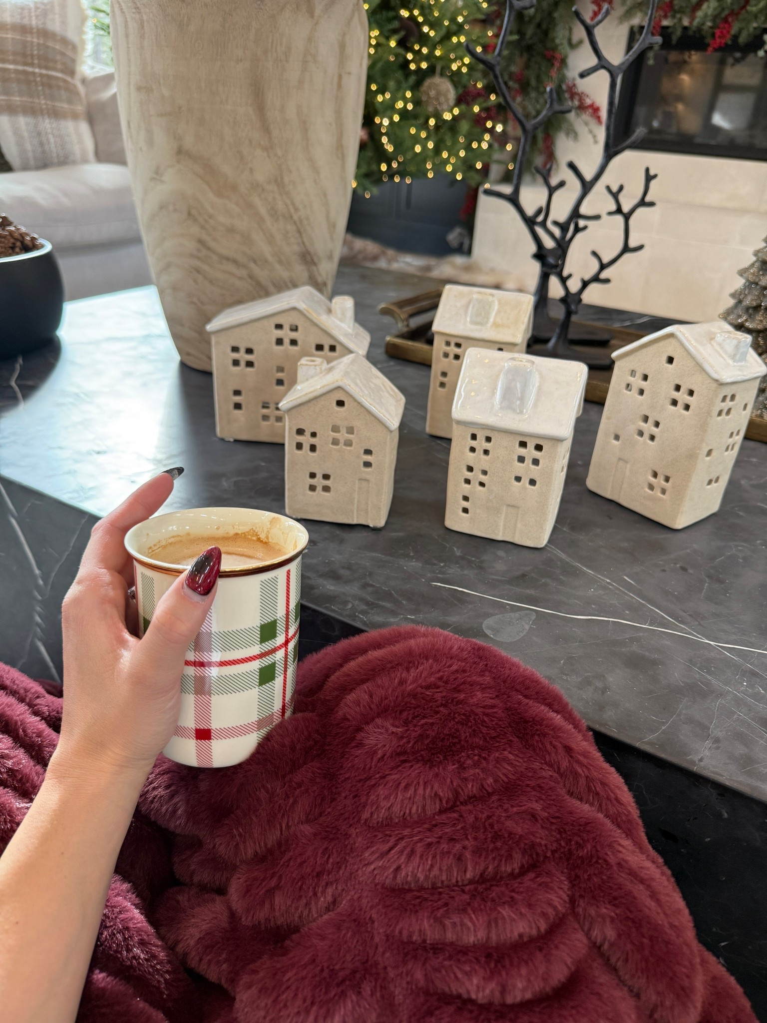 I currently have this set of ceramic houses styled on my coffee table but they would also be so cute on a shelf or in a cabinet. I love that they can be on display all winter!

#LTKHome #LTKSeasonal #LTKHoliday